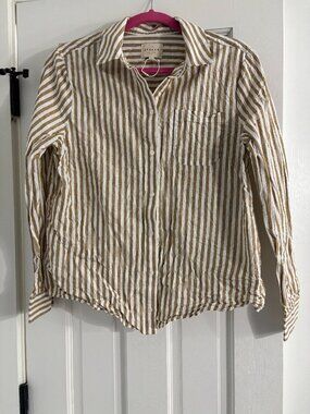 Sezane Striped Button Down Shirt - Size 40 (approx. Medium)